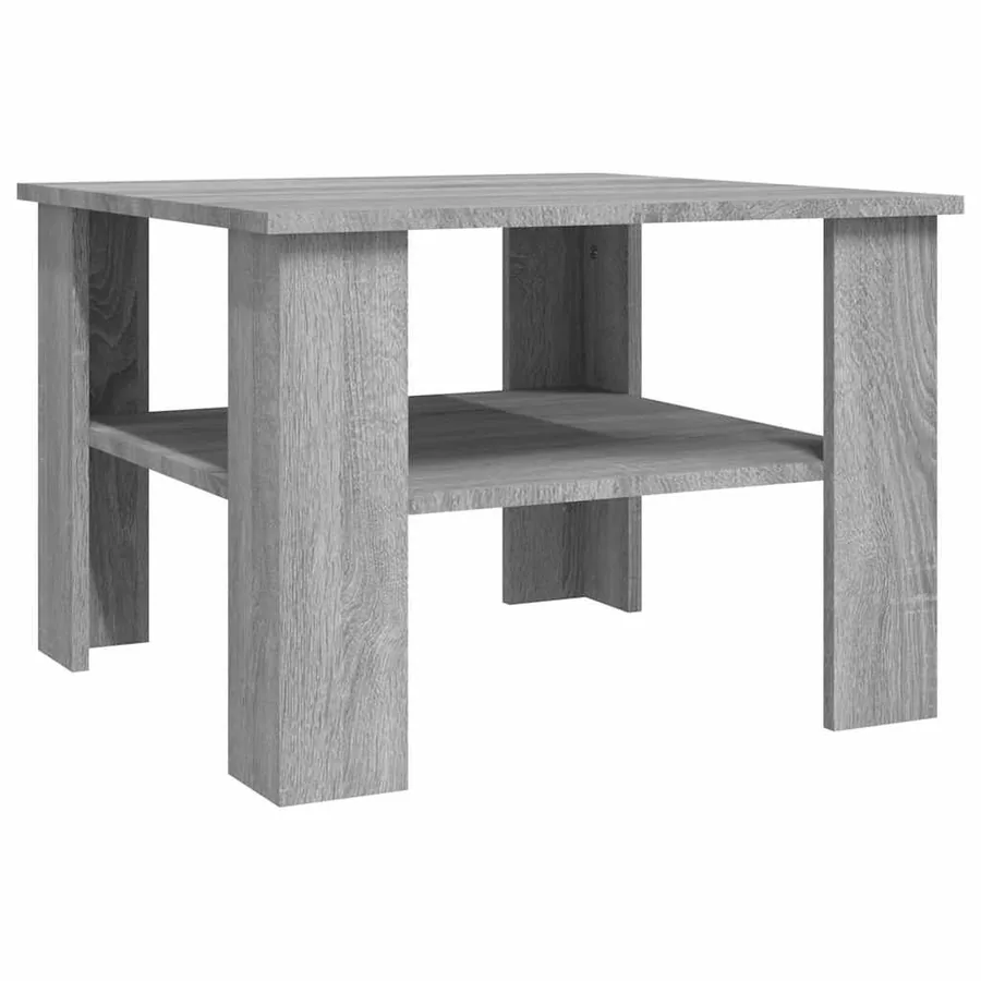 Table basse Sonoma gris 60x60x42 cm Bois d'ingénierie - 2