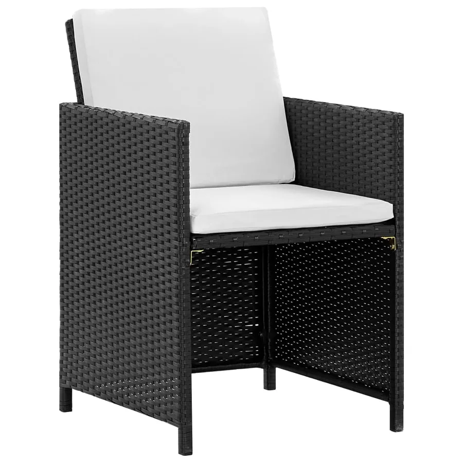Ensemble à manger d’extérieur 11 pcs coussins résine tressée - 2