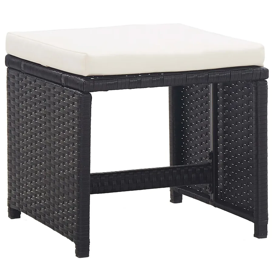 Ensemble à manger d’extérieur 11 pcs coussins résine tressée - 5