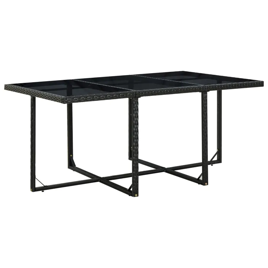 Ensemble à manger d’extérieur 11 pcs coussins résine tressée - 6