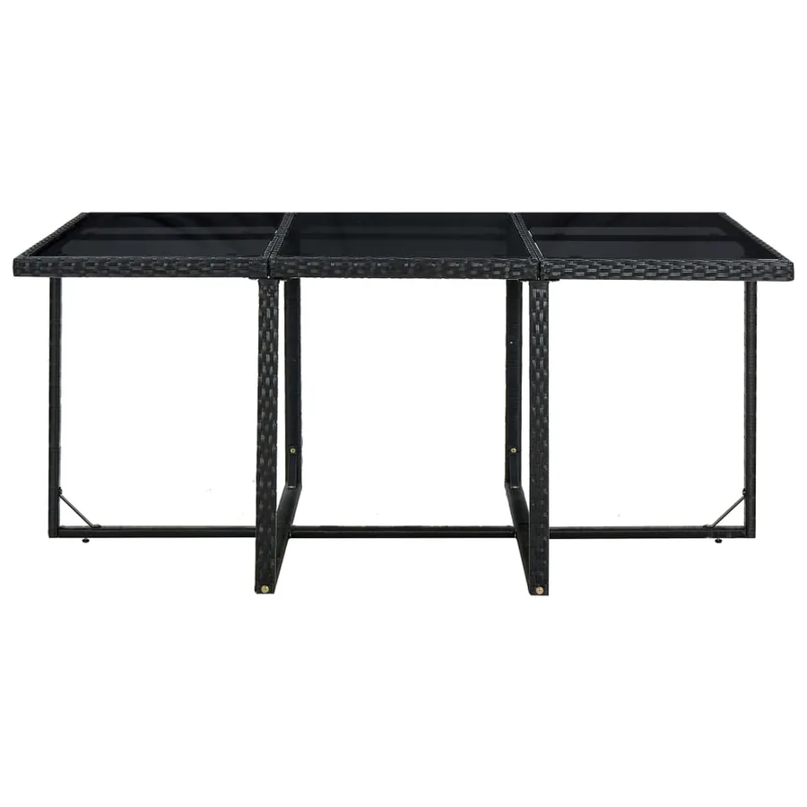 Ensemble à manger d’extérieur 11 pcs coussins résine tressée - 7