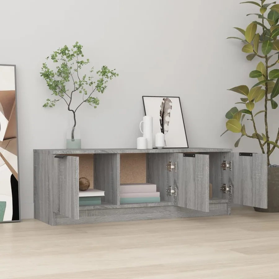 Meuble TV Sonoma gris 102x35x36,5 cm Bois d'ingénierie - 3
