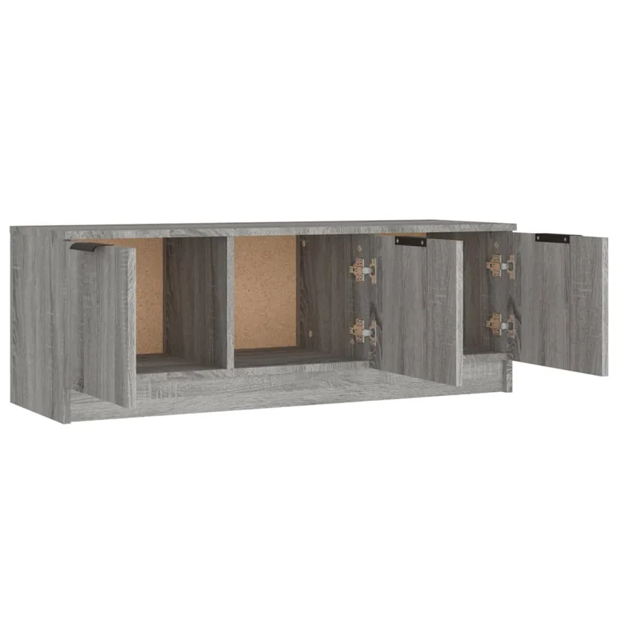 Meuble TV Sonoma gris 102x35x36,5 cm Bois d'ingénierie - 7