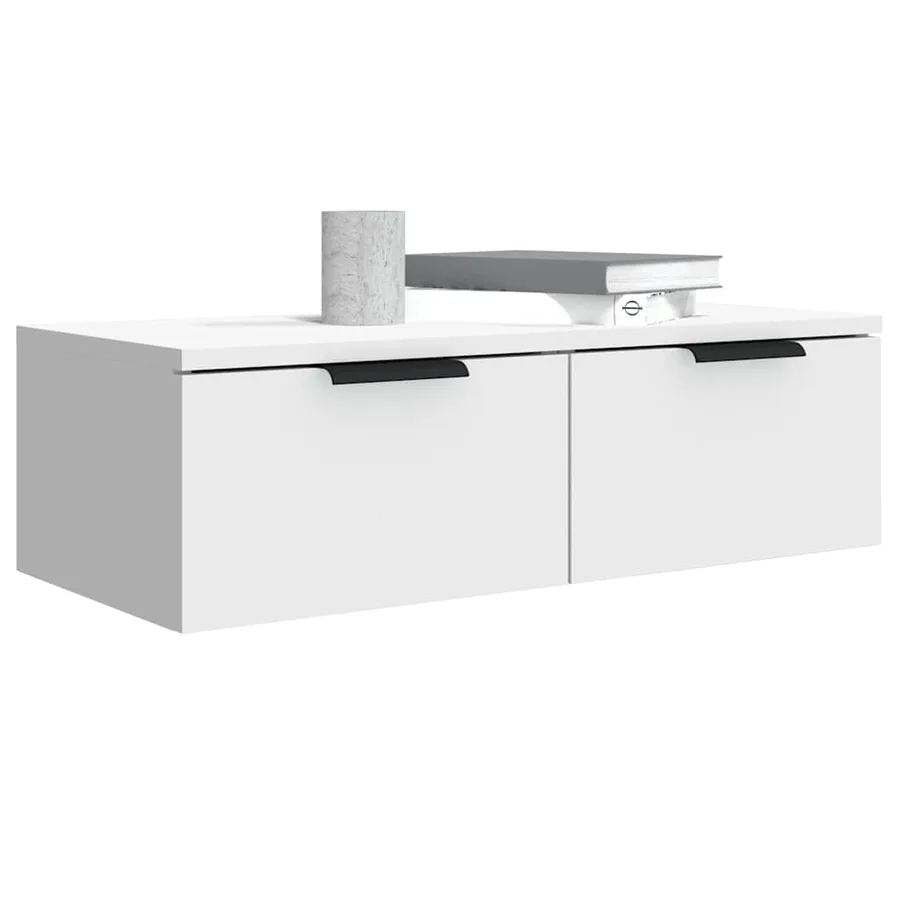 Armoires murales 2 pcs blanc 68x30x20 cm Bois d'ingénierie - 3