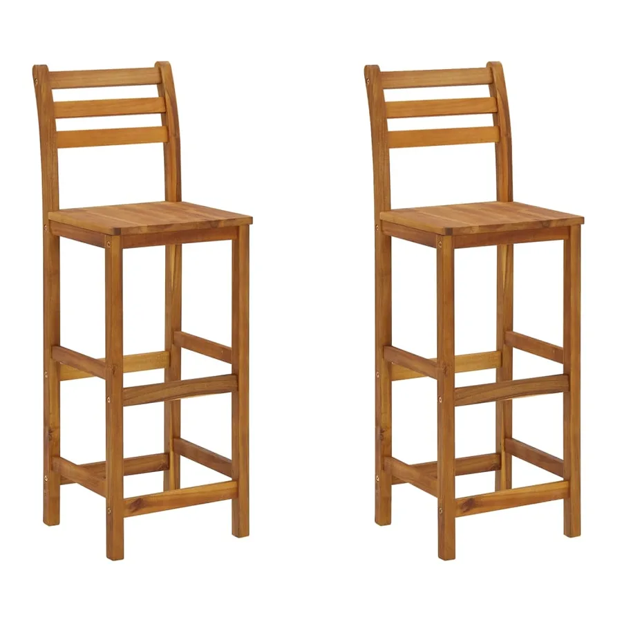 Ensemble de bar de jardin 3 pcs bois d'acacia solide - 5