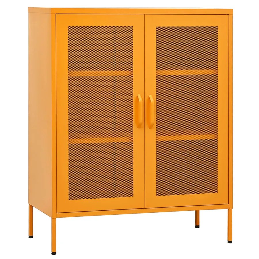 Armoire de rangement Jaune moutarde 80 x 35 x 101,5 cm Acier - 2