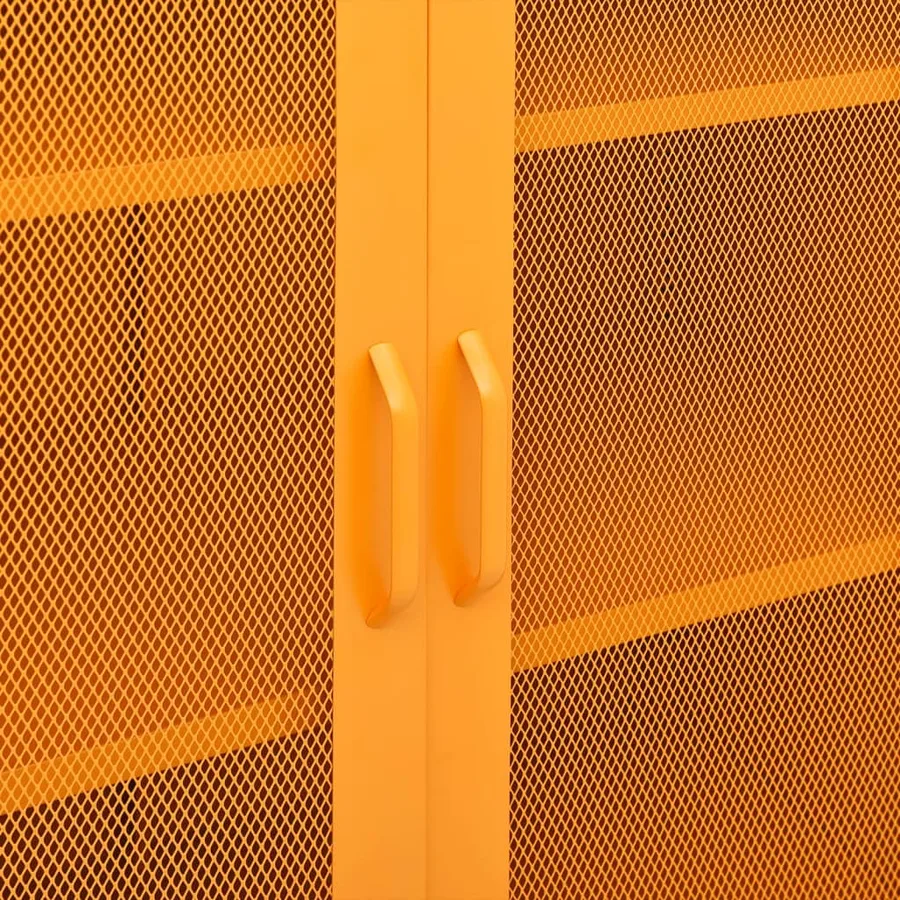 Armoire de rangement Jaune moutarde 80 x 35 x 101,5 cm Acier - 8