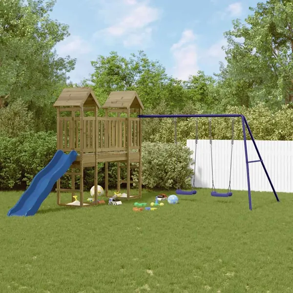 Aire de jeux d'extérieur bois de pin imprégné