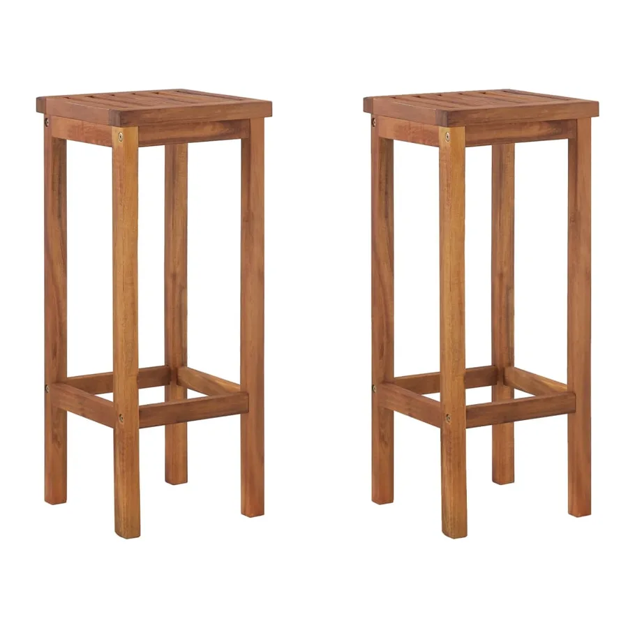 Ensemble de bar de jardin 3 pcs bois d'acacia solide - 5