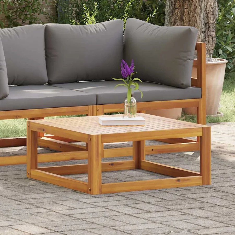 Table basse 68x68x29 cm Bois d'acacia solide - 3