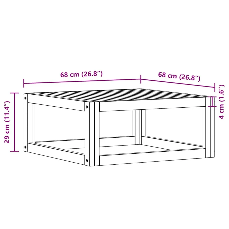 Table basse 68x68x29 cm Bois d'acacia solide - 9