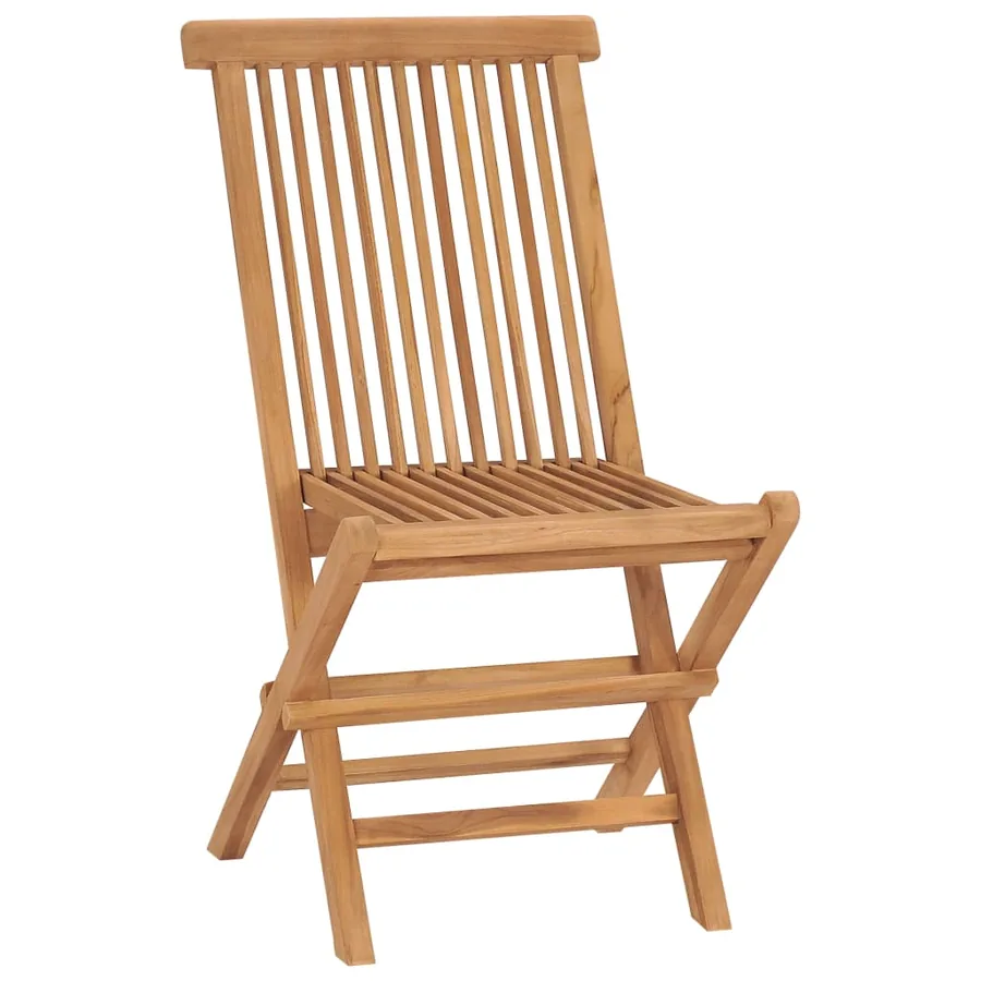 Chaises pliables de jardin lot de 6 Bois de teck solide - 2