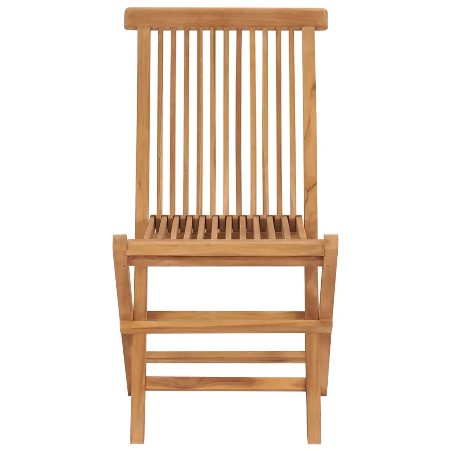 Chaises pliables de jardin lot de 6 Bois de teck solide - 3