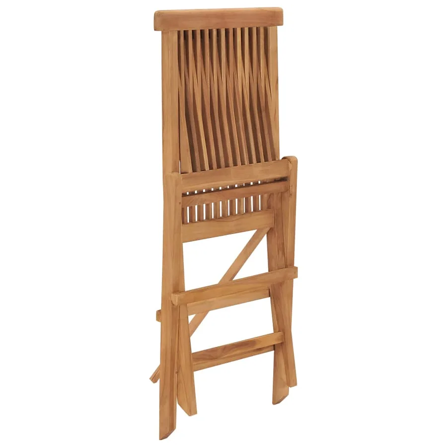 Chaises pliables de jardin lot de 6 Bois de teck solide - 4
