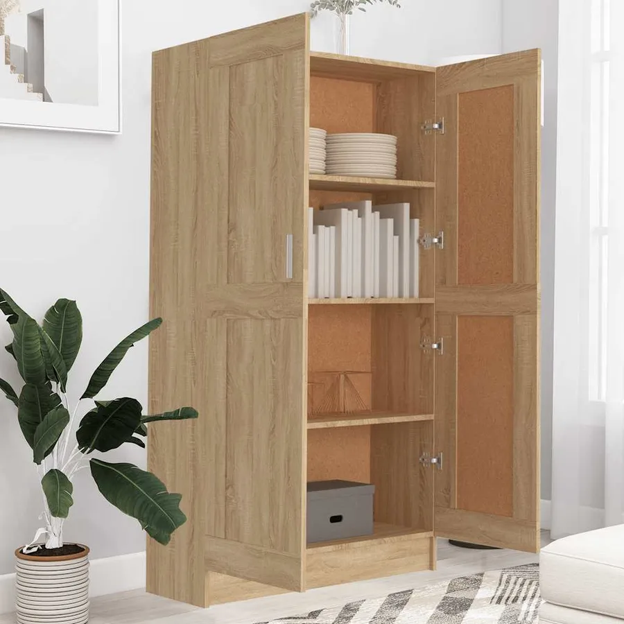 Bibliothèque Chêne sonoma 82,5x30,5x150 cm Bois d’ingénierie - 3