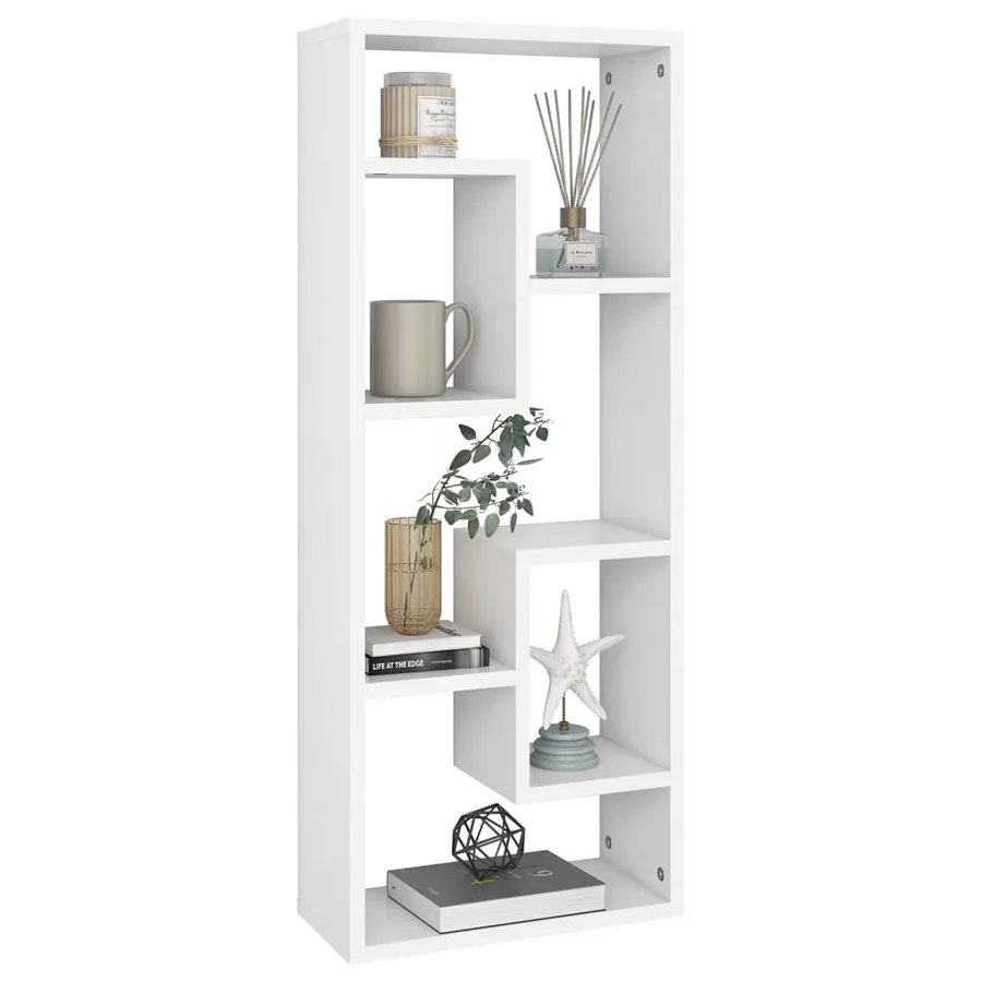 Étagère murale Blanc 36x16x90 cm Bois d'ingénierie - 3