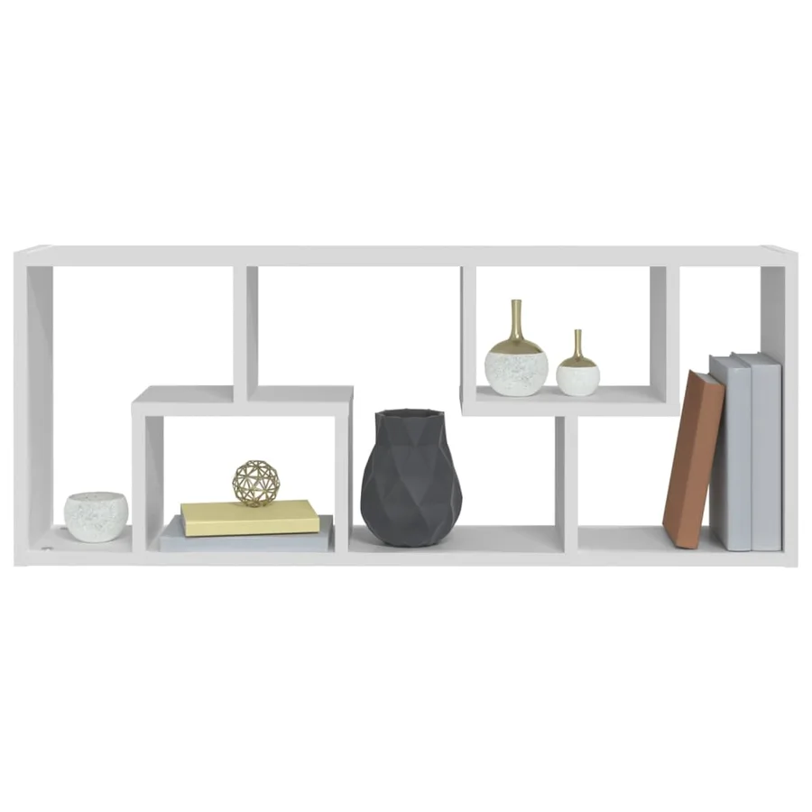 Étagère murale Blanc 36x16x90 cm Bois d'ingénierie - 7