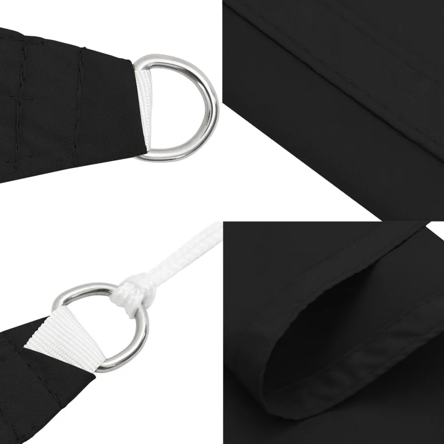 Voile de parasol tissu oxford carré 2,5x2,5 m noir - 7