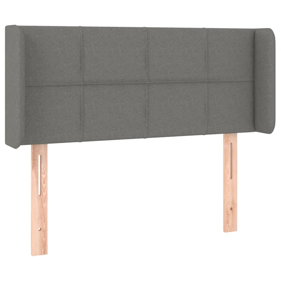 Tête de lit à LED Gris foncé 83x16x78/88 cm Tissu - 3