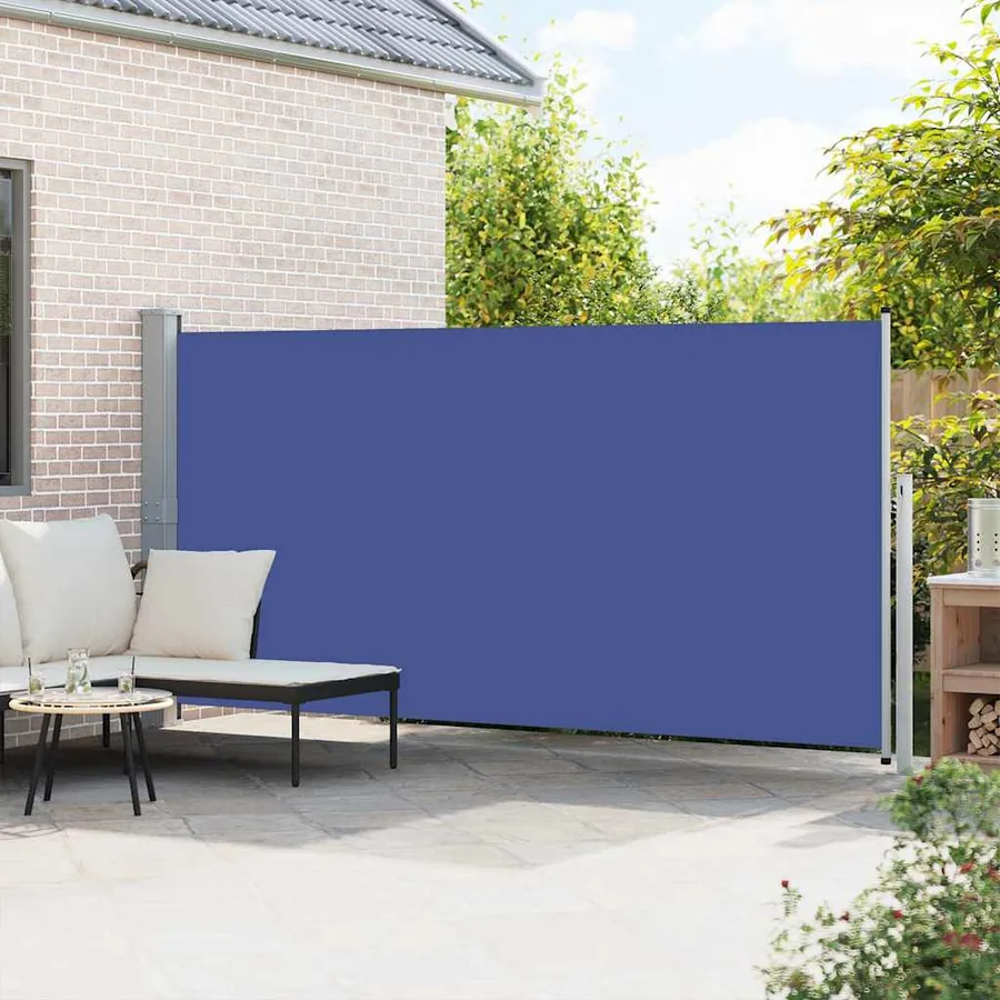 Auvent latéral rétractable 160 x 500 cm Bleu - 3