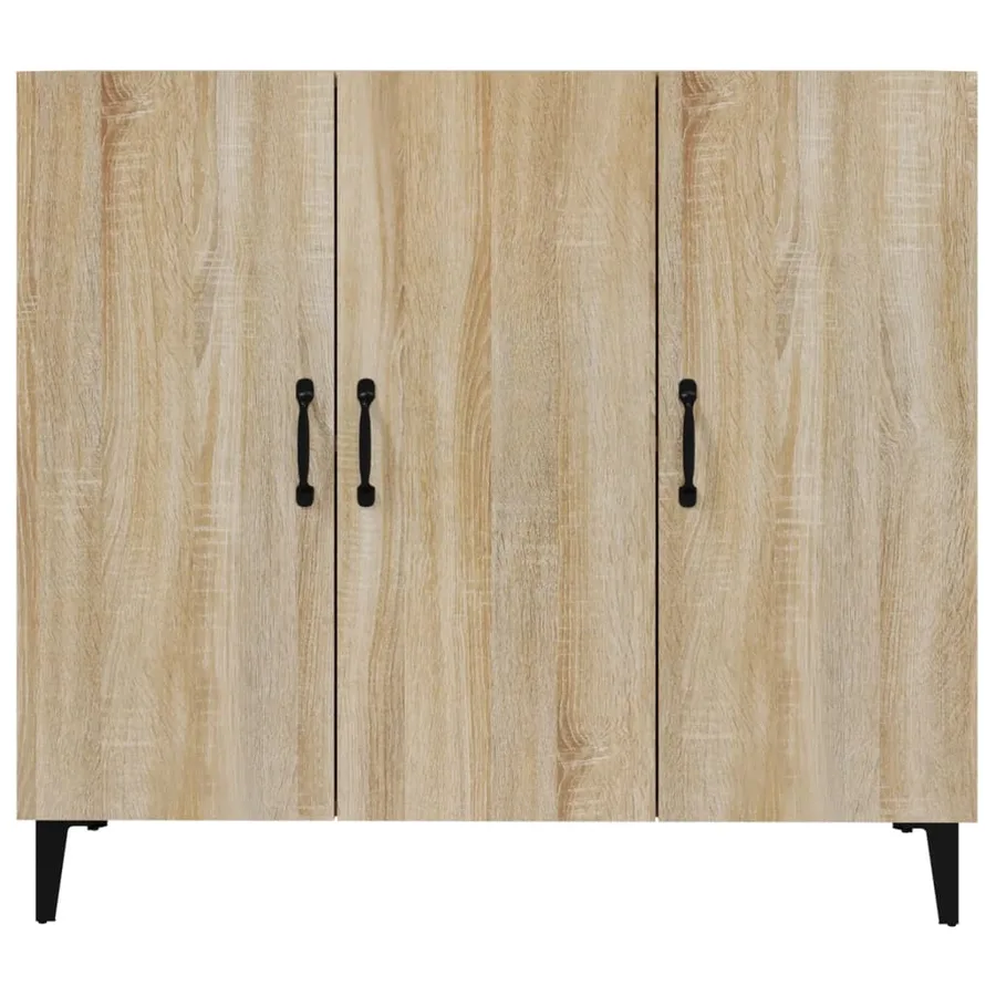 Buffet chêne sonoma 90x34x80 cm bois d'ingénierie - 5