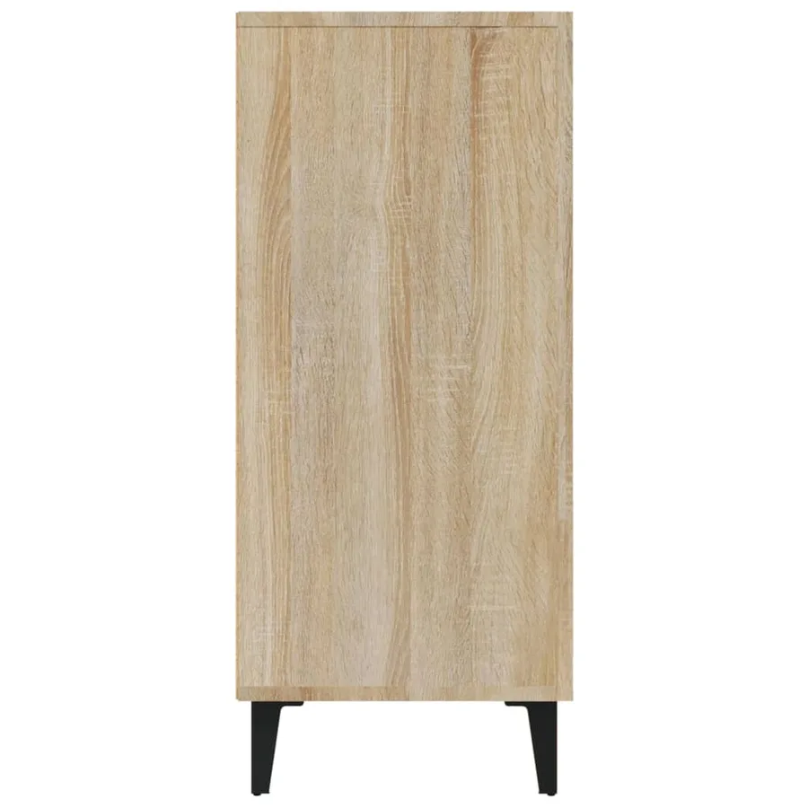 Buffet chêne sonoma 90x34x80 cm bois d'ingénierie - 6