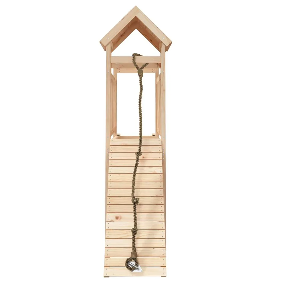 Maisonnette de jeu avec mur d'escalade bois massif de pin - 4