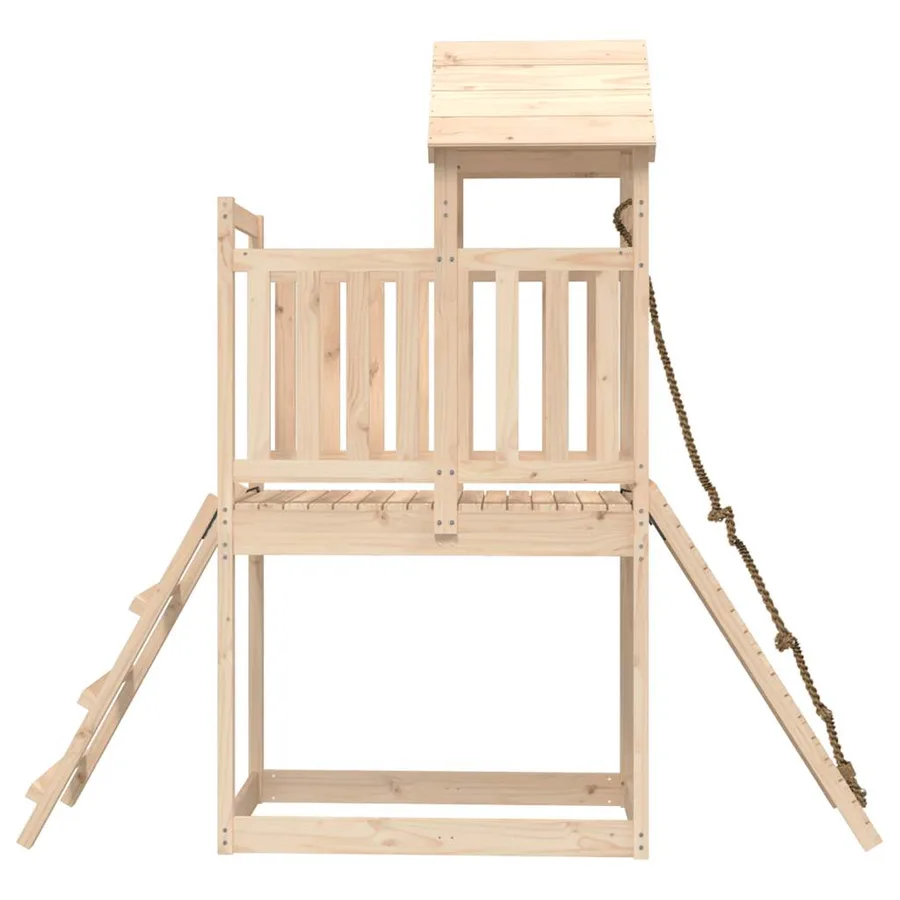 Maisonnette de jeu avec mur d'escalade bois massif de pin - 5