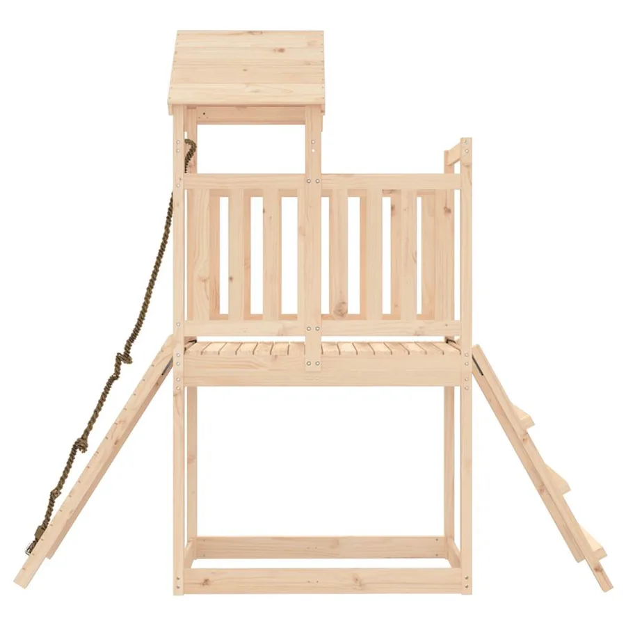 Maisonnette de jeu avec mur d'escalade bois massif de pin - 6