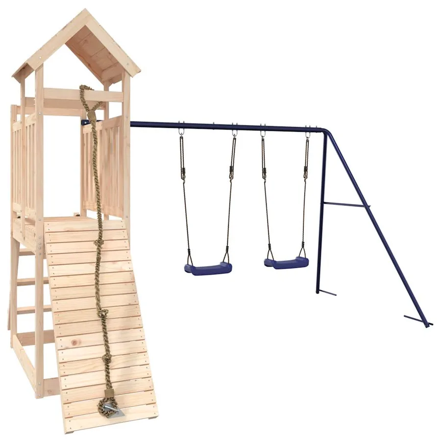 Aire de jeux d'extérieur bois de pin massif - 3