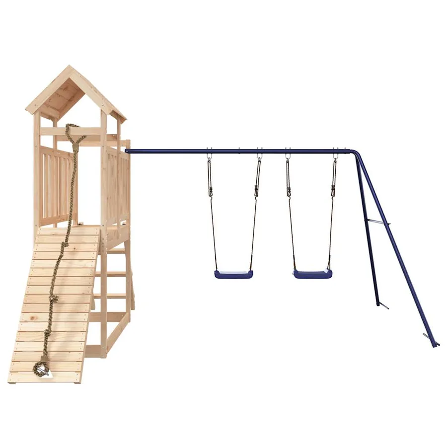 Aire de jeux d'extérieur bois de pin massif - 4