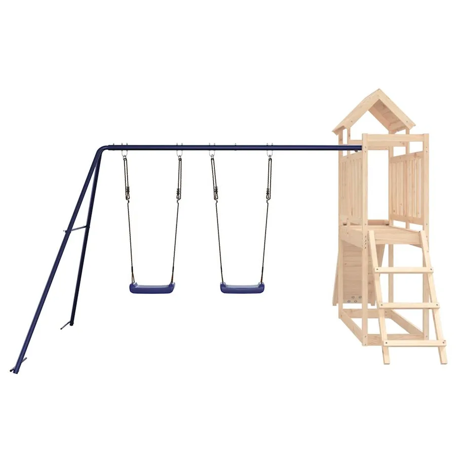 Aire de jeux d'extérieur bois de pin massif - 7