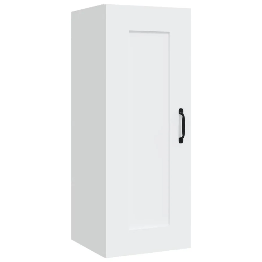 Armoire suspendue Blanc 35x34x90 cm Bois d'ingénierie - 2