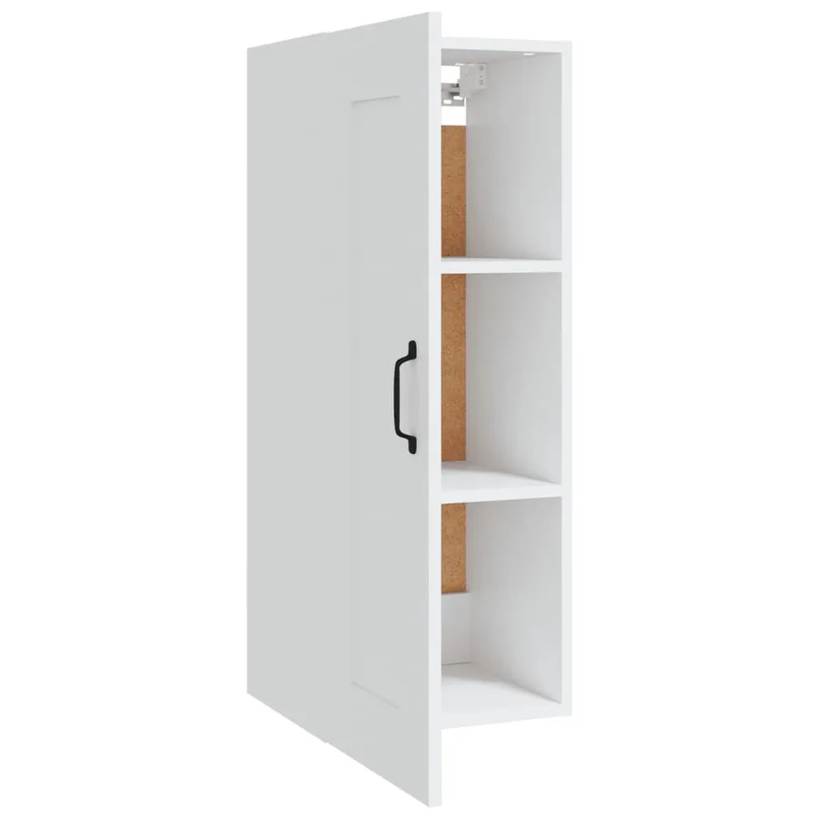 Armoire suspendue Blanc 35x34x90 cm Bois d'ingénierie - 7