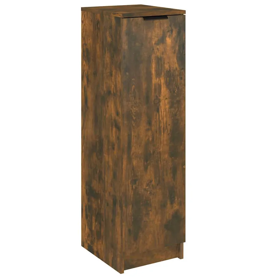 Meuble à chaussures Chêne fumé 30x35x100 cm Bois d'ingénierie - 2