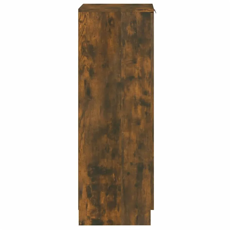 Meuble à chaussures Chêne fumé 30x35x100 cm Bois d'ingénierie - 7
