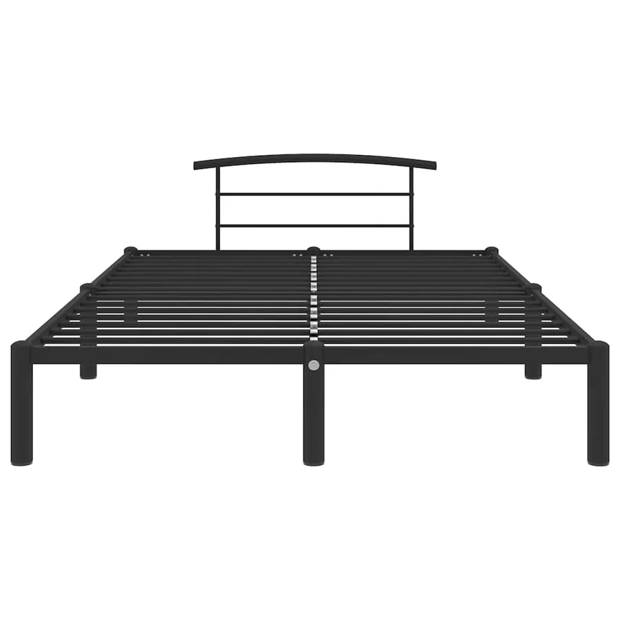Cadre de lit sans matelas noir métal 120x200 cm - 3