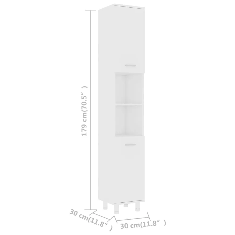Ensemble de meubles de salle de bain 3pcs Blanc Bois ingénierie - 18