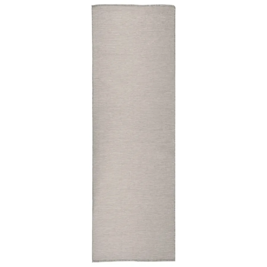 Tapis à tissage plat d'extérieur 80x250 cm gris clair