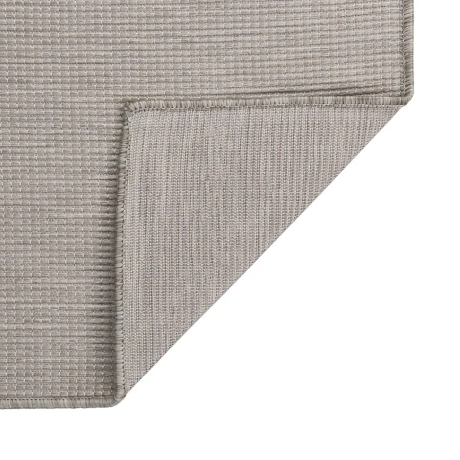 Tapis à tissage plat d'extérieur 80x250 cm gris clair - 2