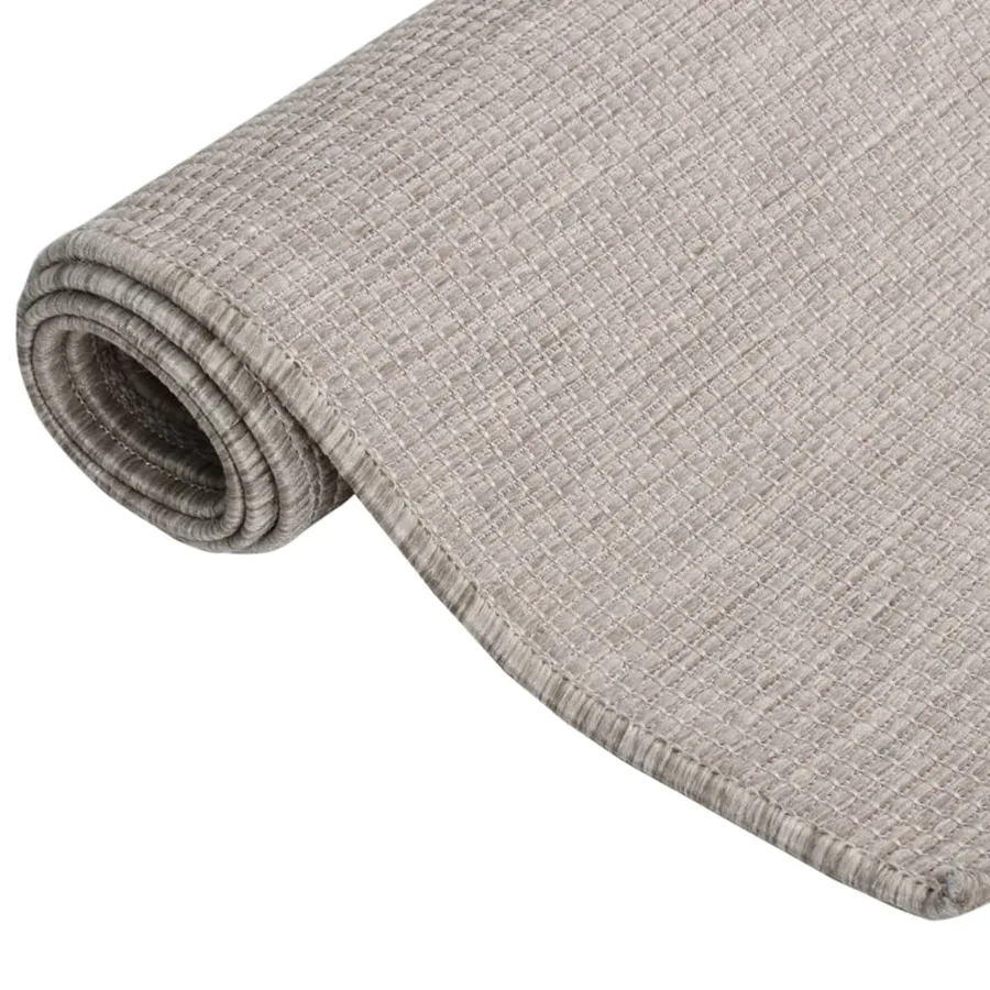 Tapis à tissage plat d'extérieur 80x250 cm gris clair - 3