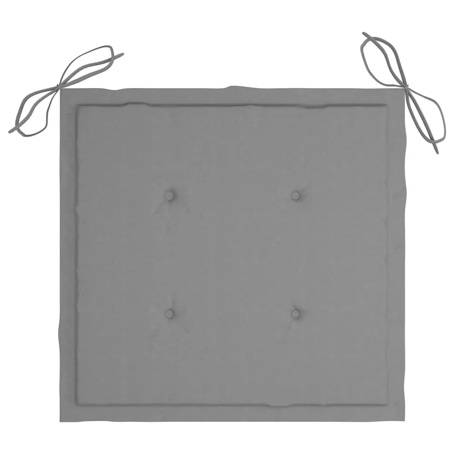 Chaises de jardin avec table à thé et coussins Acacia solide - 10