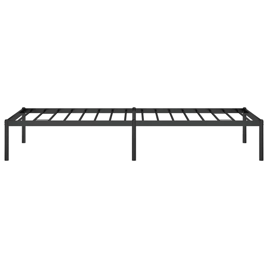 Cadre de lit métal sans matelas noir 75x190 cm - 6