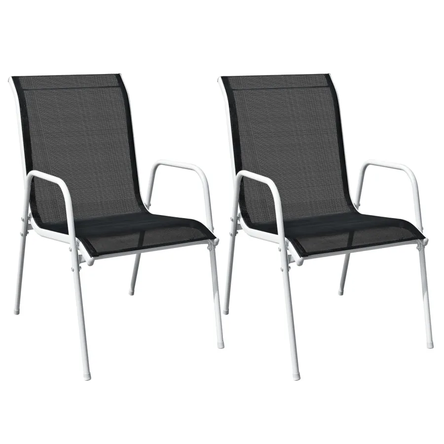 Ensemble de bistro 3 pcs Acier Noir - 4