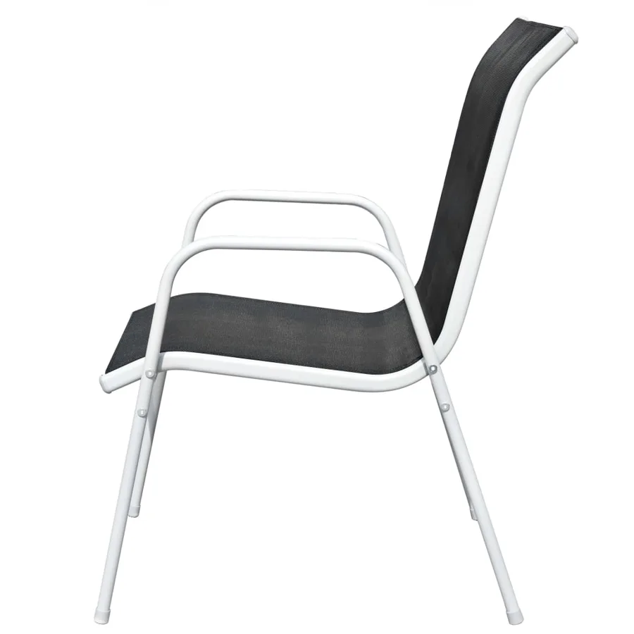 Ensemble de bistro 3 pcs Acier Noir - 7