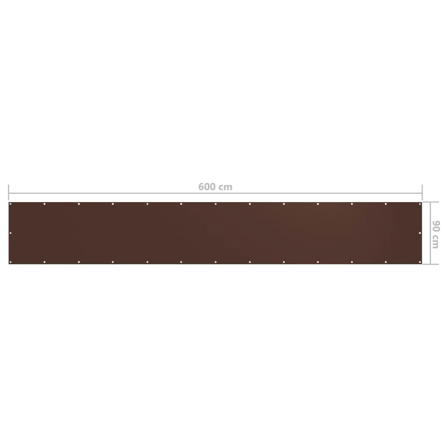 Écran de balcon Marron 90x600 cm Tissu Oxford - 5
