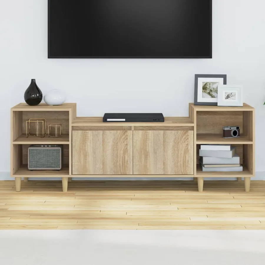 Meuble TV Chêne sonoma 160x35x55 cm Bois d'ingénierie - 3