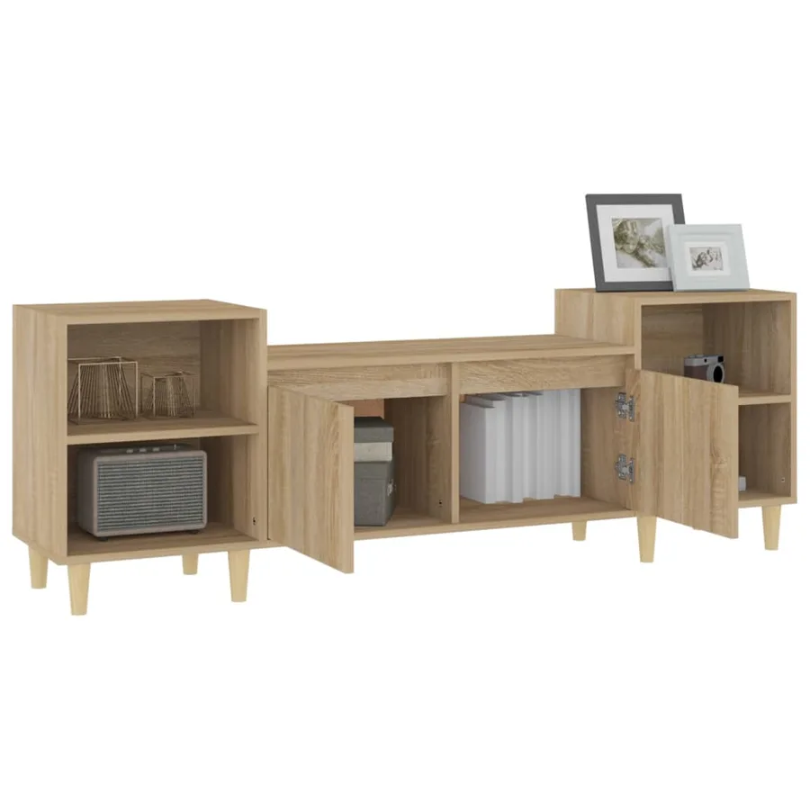 Meuble TV Chêne sonoma 160x35x55 cm Bois d'ingénierie - 5
