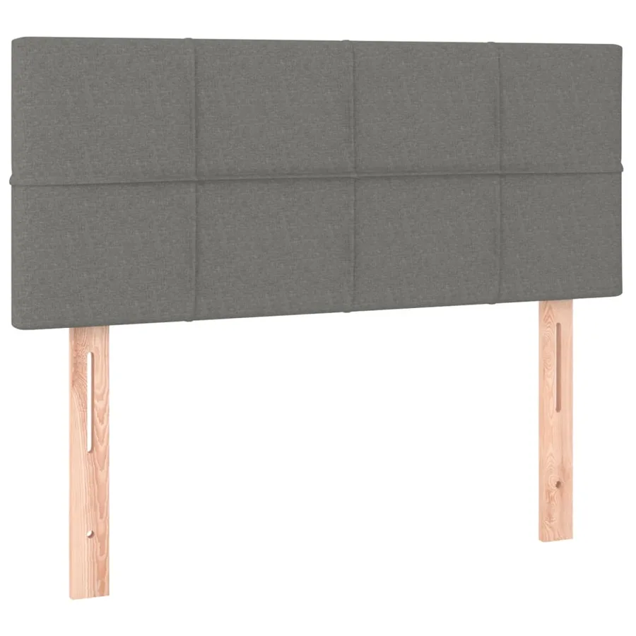 Sommier à lattes de lit avec matelas et LED Gris foncé 80x200cm - 7