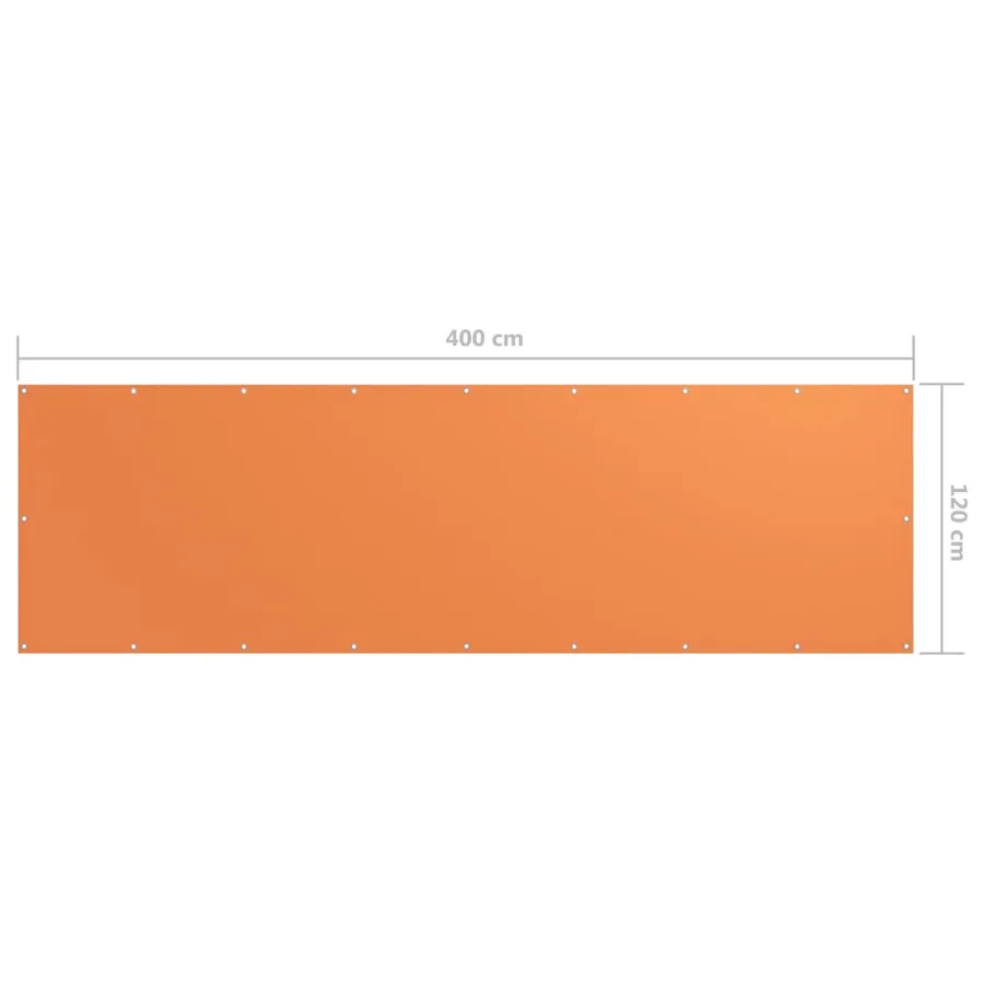 Écran de balcon Orange 120x400 cm Tissu Oxford - 5